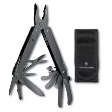 Мультитул 115 мм Victorinox SwissTool MXBS розкриття леза однією рукою, 26 функцій, нейлоновий чохол, колір чорний (3.0326.M3N)