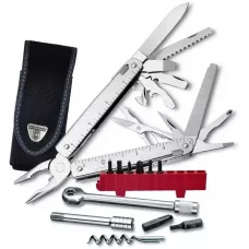 Мультитул 115 мм з нейлоновим чохлом Victorinox SwissTool X Plus Ratchet 38 функцій з набором біт, з храповим ключем, подовжувачем та штопором (3.0339.N)