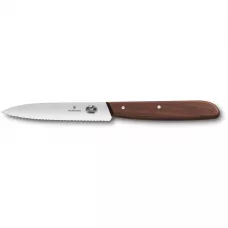 Кухонний ніж 10 см Victorinox Wood Paring серейтор, дерев'яна ручка із сосни (5.0730.RAD)
