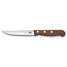 Набір з 2-х кухонних ножів для стейка 12 см Victorinox Wood Steak Set лезо серрейтор, дерев'яна ручка, подарункова коробка (5.1230.12G)