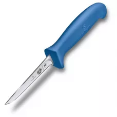 Кухонний обробний ніж для птиці 9 см Victorinox Small Fibrox Poultry лезо вузьке синя ручка (5.5902.09S)