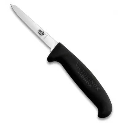 Обробний ніж для птиці 8 см Victorinox Poultry лезо вузьке, чорна ручка (5.5903.08S)