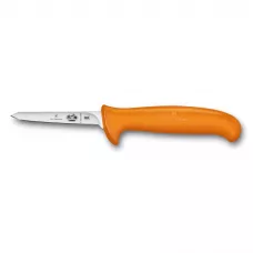 Ніж кухонний для обробки птиці 8 см VICTORINOX Fibrox Small вузьке лезо, помаранчевий (5.5909.08S)