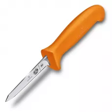 Ніж кухонний для обробки птиці 8 см VICTORINOX Fibrox Small вузьке лезо, помаранчевий (5.5909.08S)