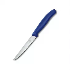 Кухоний ніж для стейка 11 см Victorinox SwissClassic гострий кінчик лезо серрейтор Синій (6.7232)
