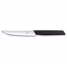 Кухонний ніж для стейку 12см Victorinox Swiss Modern Steak Knife пряме лезо, чорний (6.9003.12)
