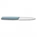 Кухонний ніж універсальний 10 см Victorinox Swiss Modern Paring Knife для різання та чищення, хвилясте лезо, сіро-блакитний (6.9006.10W21)