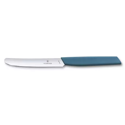 Кухонний ніж столовий 11 см Victorinox Swiss Modern, пряме лезо із закругленим кінчиком, волошково-синій (6.9006.112)