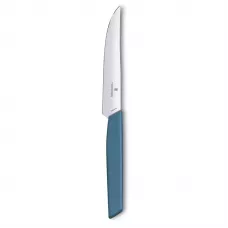 Кухонний столовий ніж для стейку 12 см Victorinox Swiss Modern Steak Knife пряме лезо, синій (6.9006.122)