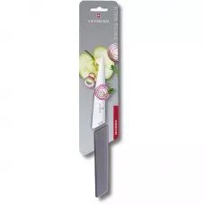 Кухонний ніж універсальний 15 см Victorinox Swiss Modern Kitchen гладке лезо, бузковий, блістер (6.9016.1521B)