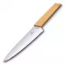 Кухонний обробний ніж 19 см Victorinox Swiss Modern Carving широке, гладке лезо, медовий, упаковка - блістер (6.9016.198B)