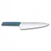 Кухонний обробний ніж Victorinox 20 см Swiss Modern Carving широке, гладке лезо, блакитний, блістер (6.9016.202B)