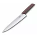 Кухонний обробний ніж 22 см Victorinox Swiss Modern Carving лезо гладке, бордовий блістер (6.9016.221B)