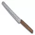 Лімітований кухонний ніж для хліба та випічки 22 см Victorinox Swiss Modern Bread & Pastry Damast дамаська сталь серрейтор горіхова ручка (Lim.Ed. 1884) Коричневий (6.9070.22WJ21)