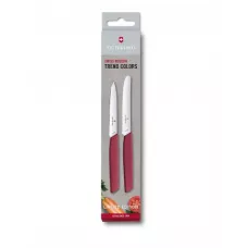 Набір з двох кухонних ножів для чищення Victorinox Swiss Modern Paring Set: 2 ножі з червоними ручками Marine та лезами 10 і 11 см Швейцарія (Lim.Ed. 2022) (6.9096.2L4)
