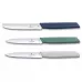Набір з трьох кухонних ножів для чищення Victorinox Swiss Modern Paring Set: 3 ножі з кольоровими ручками Urban та лезами 10, 10 та 11 см (Lim.Ed. 2022) (6.9096.3L1)