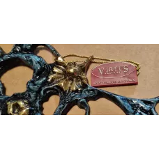 Вішак настінний Virtus на три гачки 36 x 23 см Бронза, Синя патина, золотистий (8416vi)