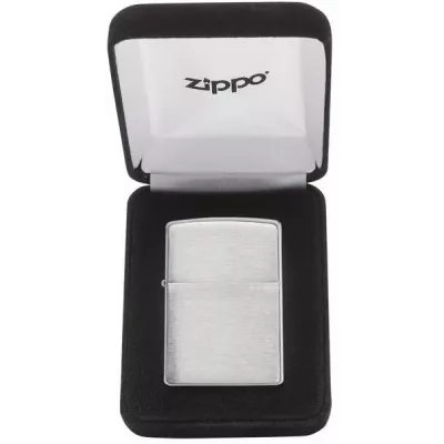 Срібна запальничка бензинова ZIPPO Brushed Sterling Silver срібло 925 проби, оксамитова коробочка (13)
