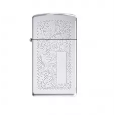 Запальничка бензинова ZIPPO SLIM® VENETIAN CHROME High Polish Brass, срібляста (1652)