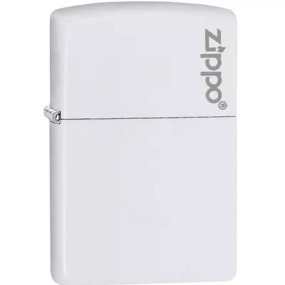 Запальничка бензинова ZIPPO Wite Matte Logo біла з логотипом (214 ZL)