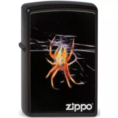 Запальничка бензинова Zippo Yellow Spider чорна, павук (218.439)