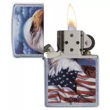 Запальничка бензинова Zippo Freedom Watch Street Chrome Сріблястий (24764)