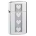 Запальничка бензинова вузька "ZIPPO" High Polish Chrome Slim Heart (28476)
