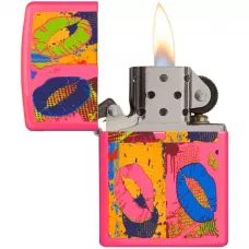 Запальничка бензинова ZIPPO Pop Lips неоновий рожевий (29086)