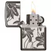 Запальничка бензинова Zippo Lily Black Ice Ліліі, чорний лід (29426)
