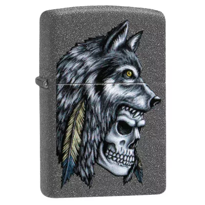 Запальничка бензинова Zippo Wolf Skull Feather Design (29863)