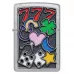 Запальничка бензинова ZIPPO All Luck Design, матовий хром (48682)