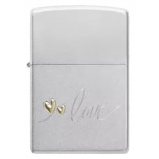 Запальничка бензинова ZIPPO Love Design сатин, золотистий (48725)