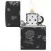 Запальничка бензинова Zippo Flower Skulls Design гравіровка Чорний (48931)