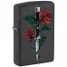 Запальничка бензинова ZIPPO Rose Dagger Tattoo Design Black Crackle®, черный(49778)