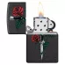 Запальничка бензинова ZIPPO Rose Dagger Tattoo Design Black Crackle®, черный(49778)