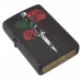 Запальничка бензинова ZIPPO Rose Dagger Tattoo Design Black Crackle®, черный(49778)