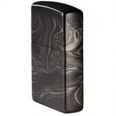 Запальничка бензинова Zippo Marble Pattern Design чорний мармур (49812)