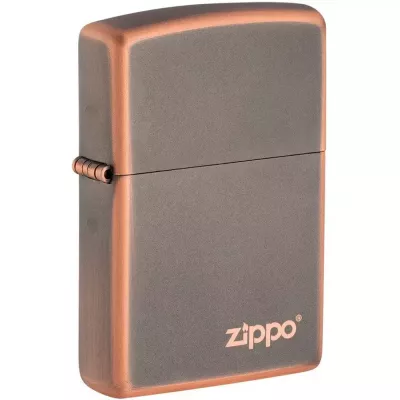Запальничка бензинова Zippo Rustic Bronze Lasered Zippo Logo, мідний (49839 ZL)