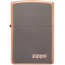 Запальничка бензинова Zippo Rustic Bronze Lasered Zippo Logo, мідний (49839 ZL)