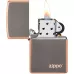 Запальничка бензинова Zippo Rustic Bronze Lasered Zippo Logo, мідний (49839 ZL)