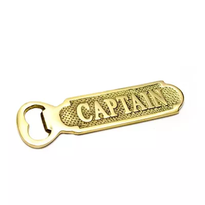 Відкривачка для пляшок бронзова "Captain" (14х4,5х0,3 см) золотистий (DN26582)