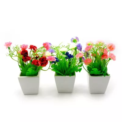 Квіти "Гвоздика" в керамічному горщику (16х7, х7 см) (DN27076)