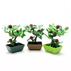 Бонсай Дерево з плодами (15х10х6 см) кераміка, пластик (DN27140) Бонсай Дерево з плодами (15х10х6 см) кераміка, пластик (DN27140)