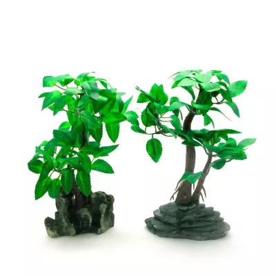 Бонсай Зелене дерево (19х12х10 см) пластик, полістоун (DN27180)