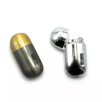 Запальничка газова кремнієва металева (6х3х1, 5 см) хром, латунь (DN27746)