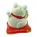 Кішка Манекі-неко велика махає лапкою на сонячній батареї 17х16х14 см білий, червоний (DN30730) Кішка Манекі-неко велика махає лапкою на сонячній батареї 17х16х14 см білий, червоний (DN30730)