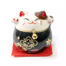 Кішка Манекі-неко керамічна чорна 5х5х5 см (DN30831)