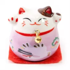 Кішка Манекі-неко керамічна фіолетова 5х5х5 см (DN30831E)