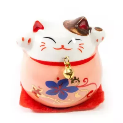 Кішка Манекі-неко керамічна рожева 5х5х5 см (DN30831G) Кішка Манекі-неко керамічна рожева 5х5х5 см (DN30831G)