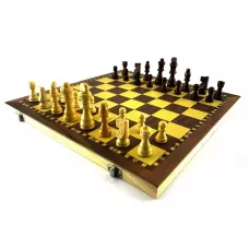 Набір 2 в 1 Шахи, шашки дерев'яні магнітні (39х39х2 см) (DN32800)
